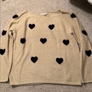 LC by Lauren Conrad Black Heart Sweater